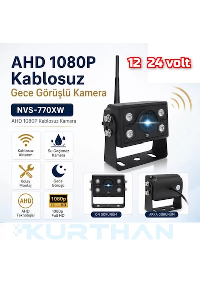 10 İnç Dokunmatik 1 Adet Kablosuz Kamera Ahd 1080p Dvr Monitör Bsd Kör Nokta Sistemli 12 24 V