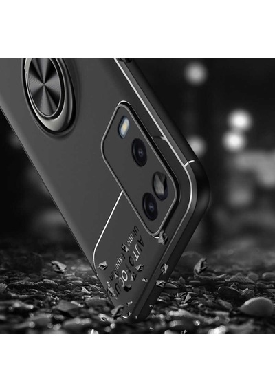 Oppo A54 4G Kılıf Zore Ravel Yüzüklü Silikon Kılıf