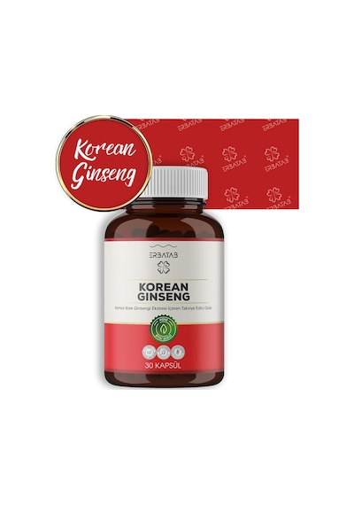 Erbatab Kırmızı Kore Ginsengi Eki Korean Ginseng 30 Kapsül