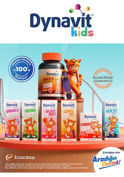 Dynavit Kids Balık Yağı 150 Ml - Çocuklar İçin 1300mg Balık Yağı, Omega-3, Epa, Dha - Portakal Aromalı