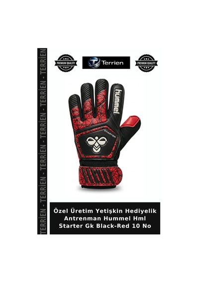 Özel Üretim Yetişkin Hediyelik Antrenman Hummel Hml Starter Gk Black-red 10 No Siyah - Kırmızı