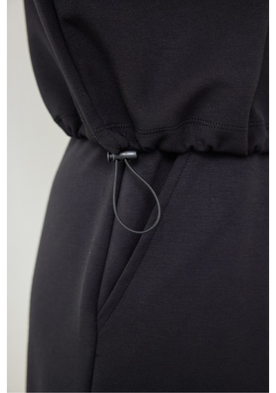 Penti Siyah Silky Feel Dik Yaka Crop Sweatshirt