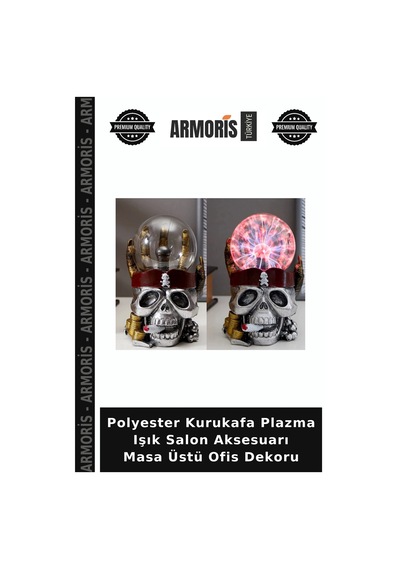 Polyester Kurukafa Plazma Işık Salon Aksesuarı Masa Üstü Ofis Dekoru Çok Renkli