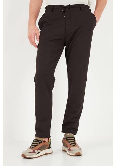 Buratti Regular Fit Düz Paça Bağlamalı Pantolon Erkek Pantolon 6843700 Kahve