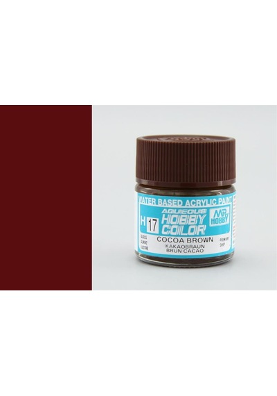 10 Ml. Cocoa Brown Aqueous Serisi Maket Boyası, Mr.hobby H017 Standart