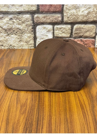 Hamze Hip Hop Snapback Rapper Basic Gabardin Cap Şapka Kahverengi