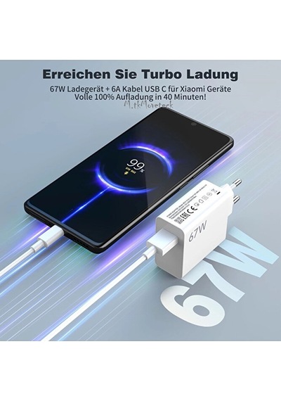 Redmi 13c 67 Wolt Turbo Hızlı Şarj Aleti Cihazı Kablo Adaptör 2'li Set Type-c To Usb