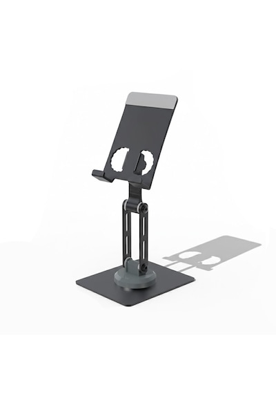 Microcase 360 Döner Başlıklı Alüminyum Katlanabilir Masaüstü Telefon Standı Al5414 Siyah