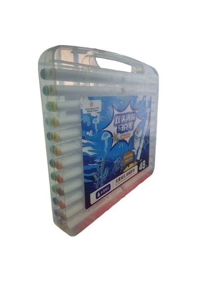 Graphmaster Sta-art Çift Uçlu Akrilik Marker 48'li Set Yuvarlak Uç Boya Kalemi Çok Renkli