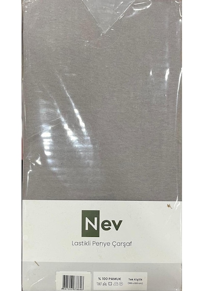 Özdilek Nev Marka Lastikli Fitted Penye Çarşaf 100x200 + 30 Cm Yükseklik 30 Cm Gümüş Çok Renkli