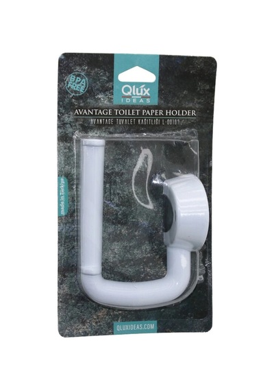 Buççin Online Mağaza Qlux L-00107 Avantage Tuvalet Kağıtlık Beyaz Plastik Yapışkanlı - Vidalı Montaj 5047 Çok Renkli