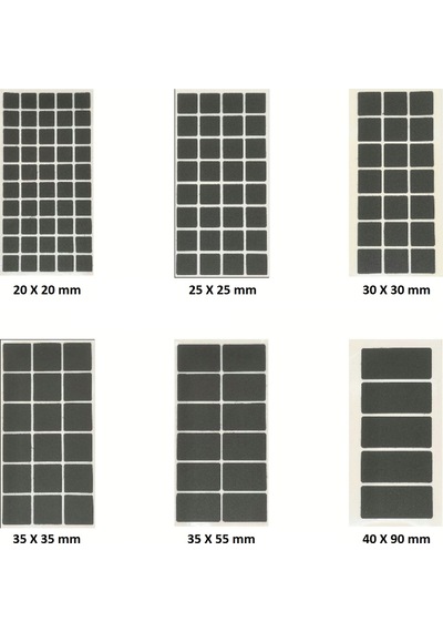 Zemin Koruyucu, Keçe Seti, Siyah, 6 Parça