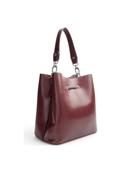 Silver & Polo Silver Polo Bordo - Bordo Düz Cilt Kadın Çapraz Çanta Sp967