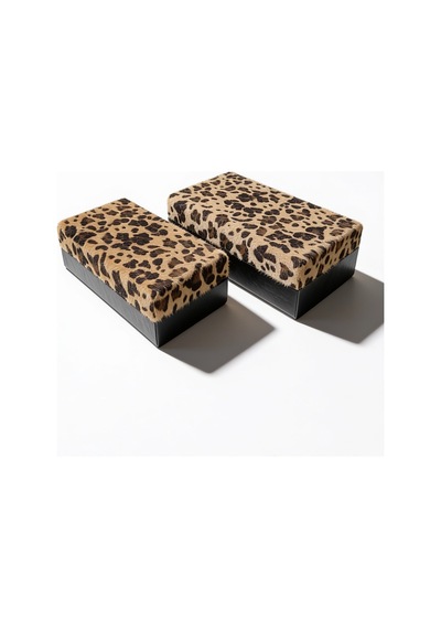 Casalona Kahve Leopar Tüy 2li Kutu