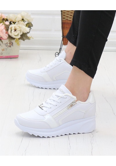 Wickers 2161 Beyaz 36 40 Günlük Kadın Sneakers Beyaz