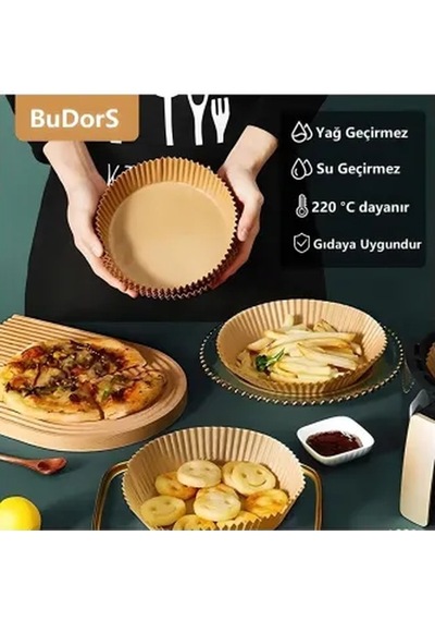 Büro Ev Ofis Mutfağı İçin 50adet Yağlı Fritöz Pişirme Kağıdı Seti Diğer