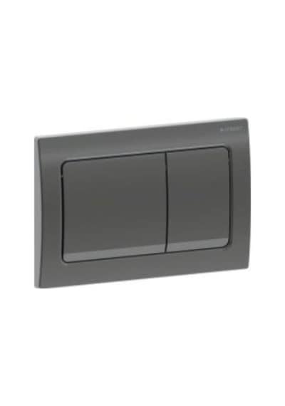 Geberit Alpha30 115.055.qc.1 Kumanda Paneli, Çift Basmalı, Siyah Krom Renkli