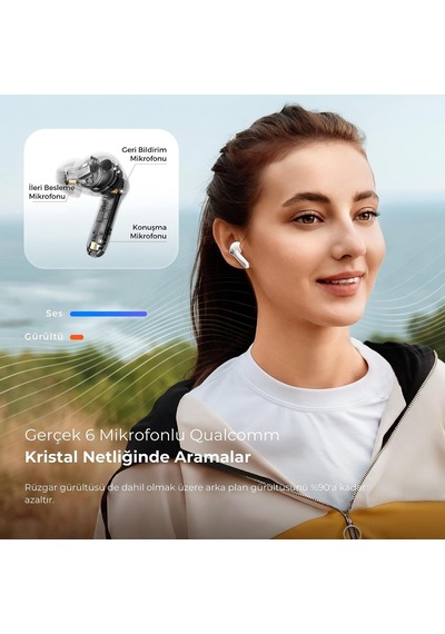 Air5 Pro Hi-res Ldac Anc Tws Kablosuz Bluetooth 5.4 Kulaklık Beyaz