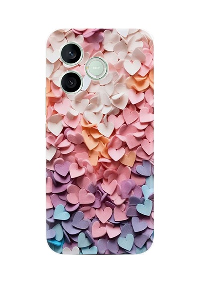 Honor 600 Lite Lna-nx1 Uyumlu Kılıf Boutique Baskılı Resimli Renkli Kalpler Pcode -040