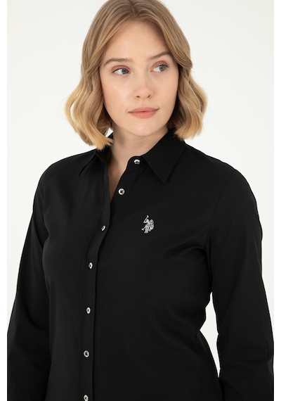 U.s. Polo Assn. Kadın Siyah Gömlek Basic 50293919-vr046 Siyah