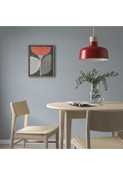 Çerçeveli Resim, Çok Renkli, 40x50 Cm, Portakal Çi Çeği , Meşe Görünüm