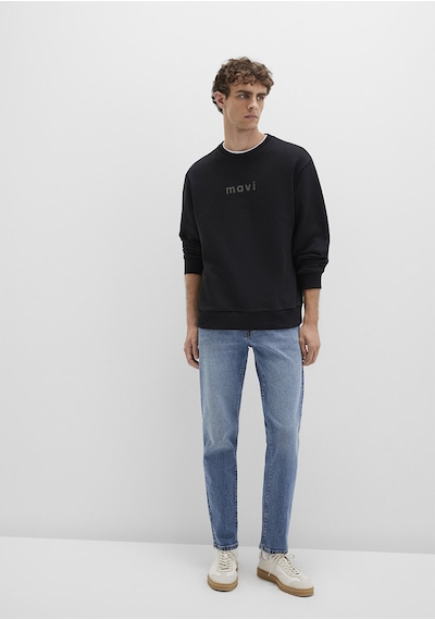 Mavi - Mavi Logo Baskılı Siyah Sweatshirt 0s10556-900 Siyah
