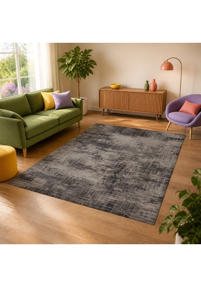 Kartela Halı Alea Halı Jüt Taban Dokuma Halı Antrasit - 200 X 300 Cm