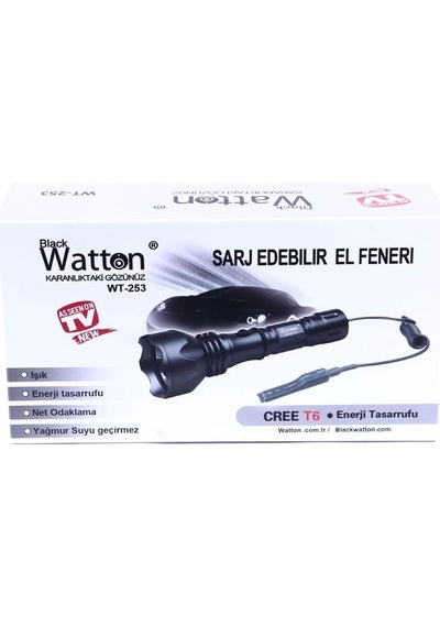 600 Lümen Tx6 Şarjlı Özel Avcı Feneri Wt-253 - Çok Renkli