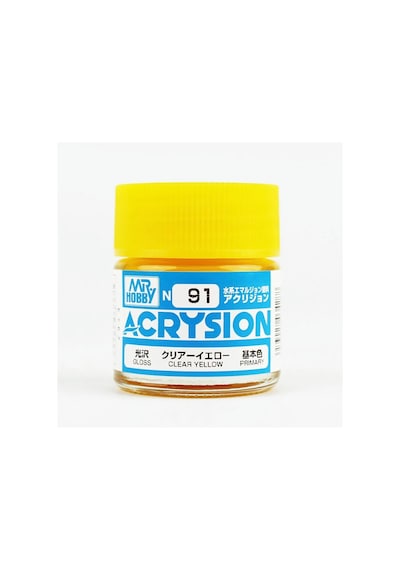Mr.hobby N-091, 10 Ml. Clear Yellow Acrysion Maket Boyası Standart