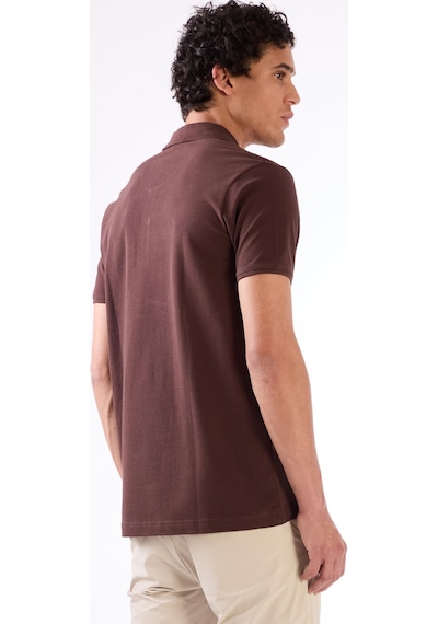 Dufy Kahve Düz Erkek T-shirt - Slim Fit Kahve