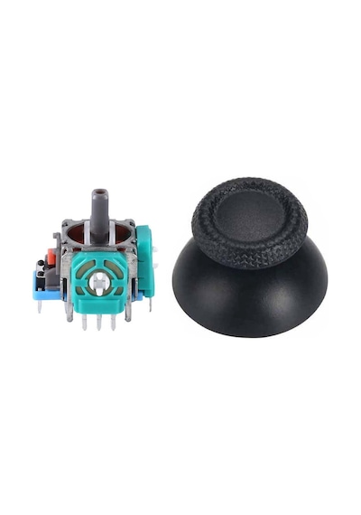 Ps5 Analog Motor Ve Topuz Seti 1+1 Playstation 5 Tamir Ps5 Motor Kol Tamir Seti Yedek Parça Siyah