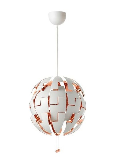Ikea Ps 2014 Sarkıt Lamba, Beyaz-bakır Rengi, 35 Cm