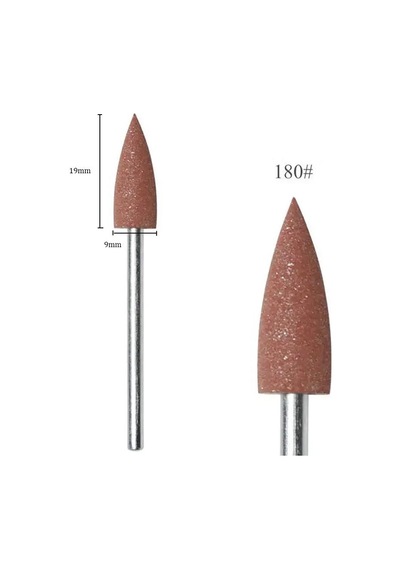 Silikon Tırnak Parlatma Törpü Ucu 180 Grit Sivri Kahverengi