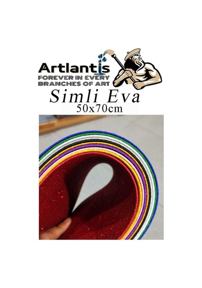 Simli Eva 50x70 Cm 10 Renk 1 Paket Simli Eva Süngeri 10'lu Okul Kreş Anasınıfı Elişi Etkinlikleri
