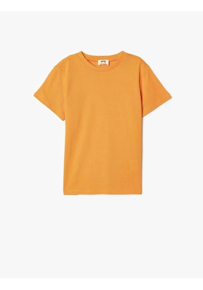 Koton Basic Pamuklu Turuncu Erkek Çocuk T-shirt 5skb10020tk Turuncu