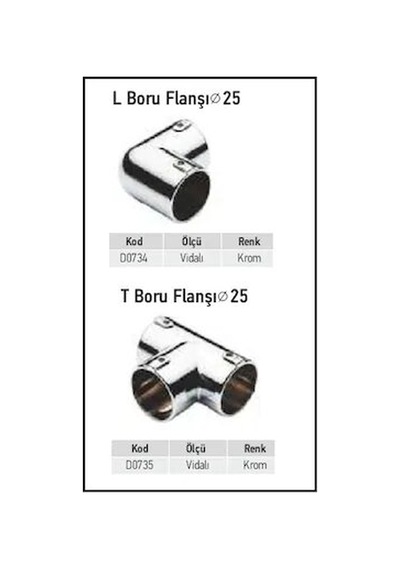 Boru Askı Flanş No:11 Yuvarlak Mini Flanş 4 Adet