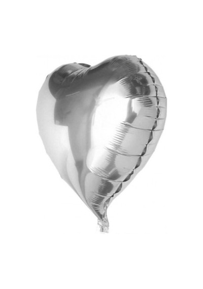 Parti Aksesuarları Gümüş Rengi Kalp O Balon 60 Cm.- Diğer