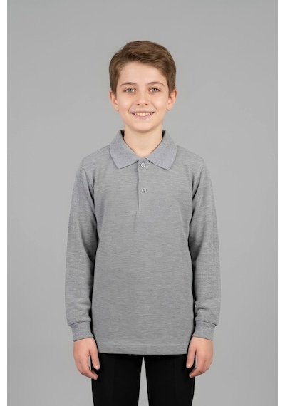 Modanino Erkek Çocuk %100 Pamuk Ve Okul Tarz T-shirt 6-16 Yaş 12798mrt Füme