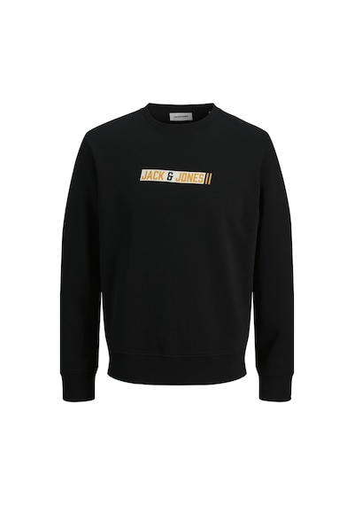 Jack & Jones Jjmunk Erkek Bisiklet Yaka Sweatshirt Rahat Günlük Siyah