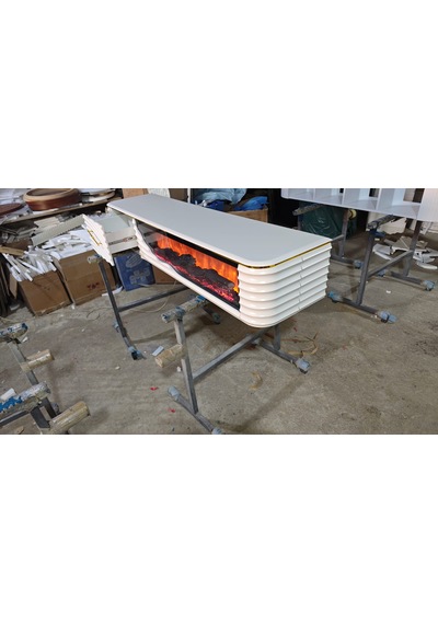 Umay Tv Sehpa 170cm Beyaz+gold Beyaz