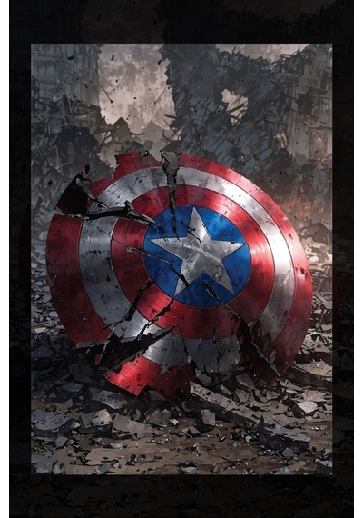 Captan America'nın Kırık Kalkanı Kanvas Tablo