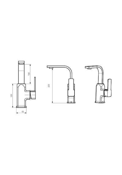 Ulu-el Dönerli Lavabo Bataryası Musluğu Çeşmesi Krom