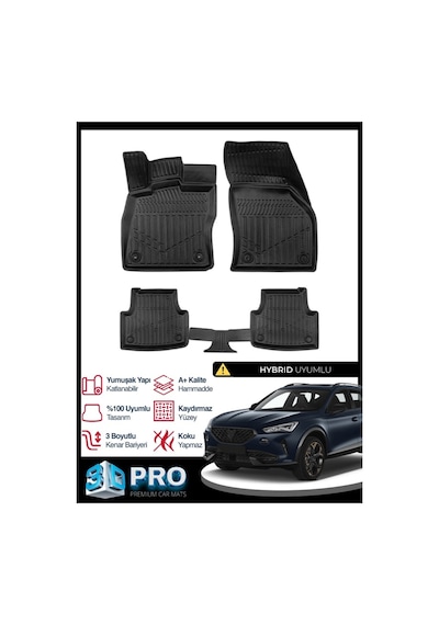Cupra Formentor 3d Havuzlu Paspas 2021 2022 2023 2024 2025 Model Kokusuz
