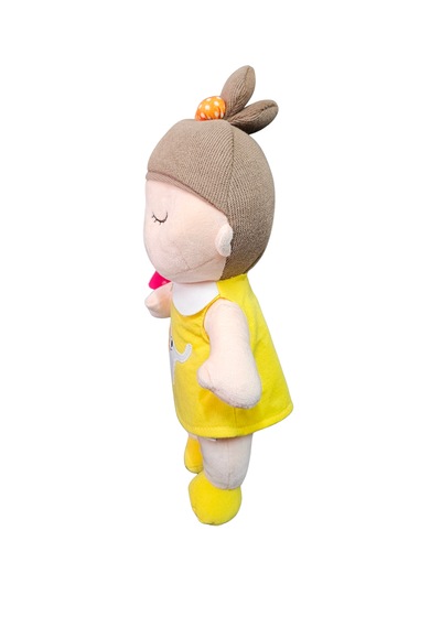 Peluş Bez Bebek 30 Cm Oyuncak Bebek Uyku Arkadaşı Hediyelik Oyun Arkadaşım Sarı