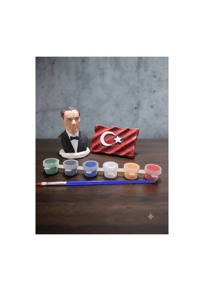 Atatürk Bayrak Taş Boyama Heykel Boyama Biblo - 905373200