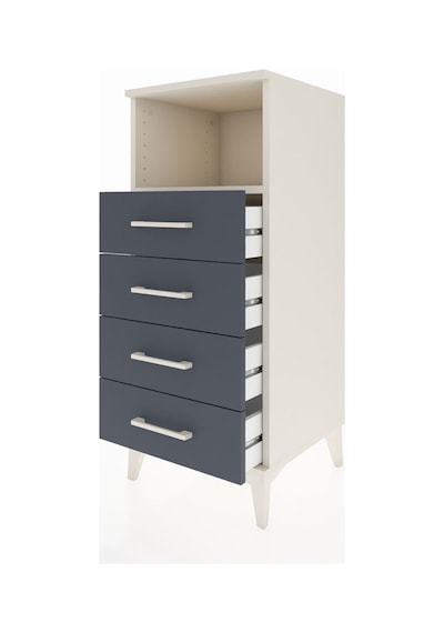 Hyperion Komodin Tek Raflı 4 Çekmeceli 44x44x106 Aytaşı-antrasit Aytaşı