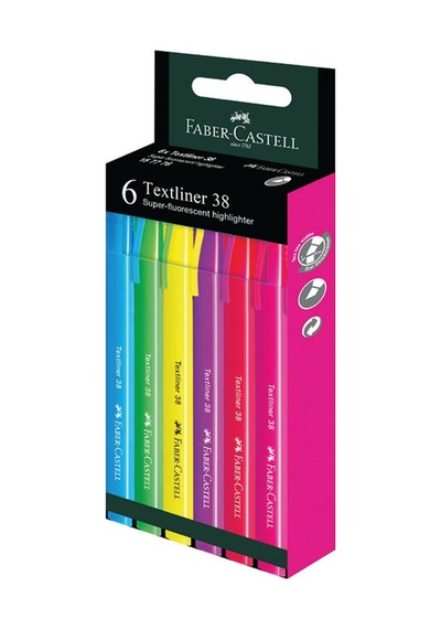 Faber Castell Faber-castell Fosforlu Kalem 38 Neon 6 Renk Çok Renkli