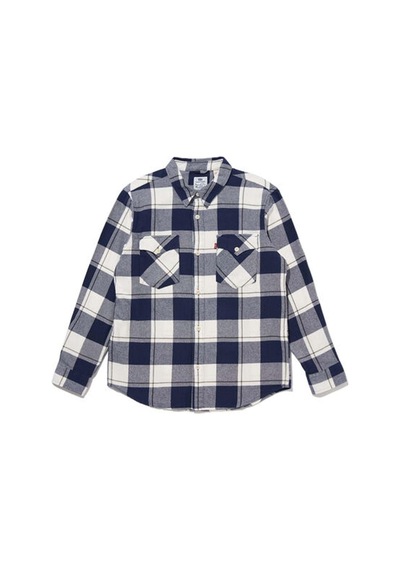 Levi's Erkek Ekose Gömlek Relaxed Fıt Western Gough Plaıd Naval A A1919-0037-5218 Multi-color