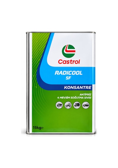 Castrol Radicool Sf Konsantre Antifriz 15 Kg G12+ Oat Silikatsız 4 Mevsim Kırmızı Antifriz