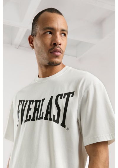 Everlast Ever Classics Comfort Logo Gri Erkek Tişört Tm0045-415 Beyaz